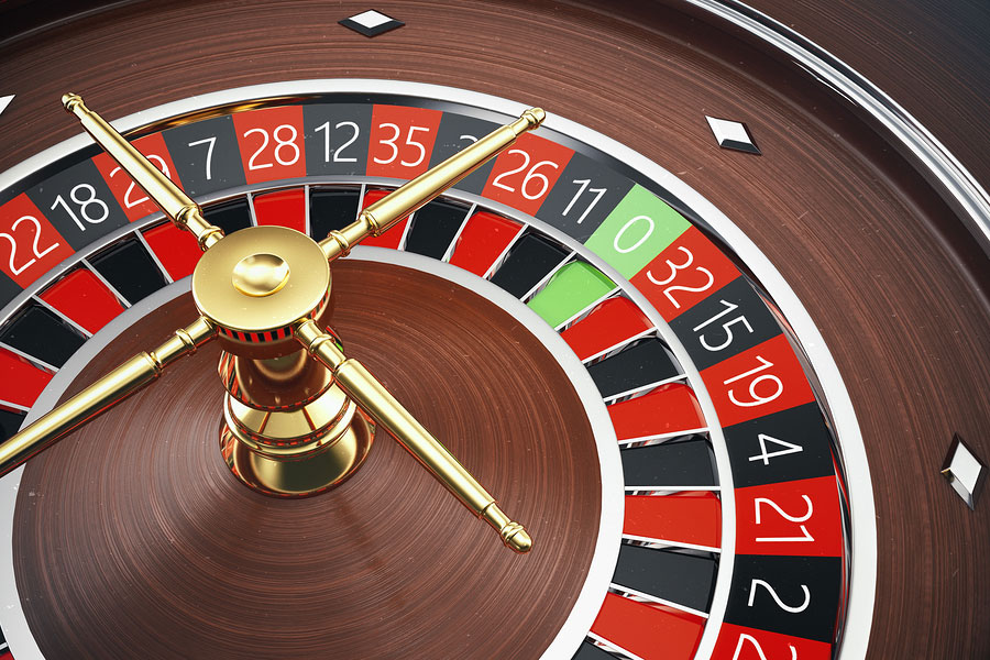 Casino Roulette 3D rendering concept